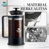 One Two Cups French Press Plunger Coffee Maker Pot - FN35-600ML