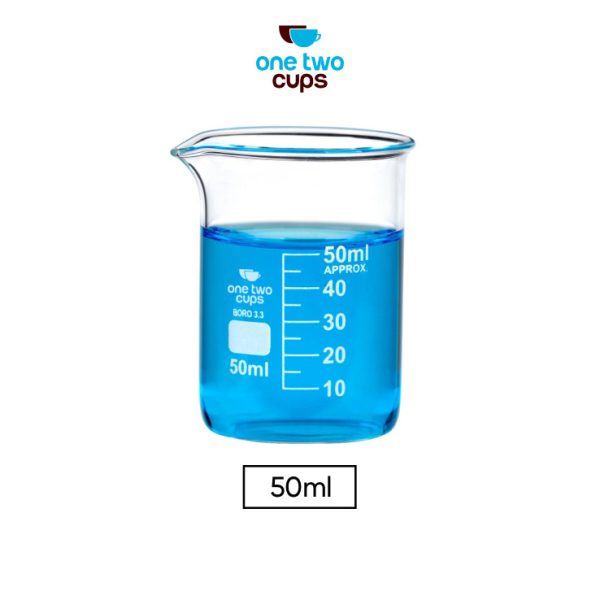 One Two Cups Cangkir Gelas Ukur Takaran Borosilicate Glass 50ml - GG-17