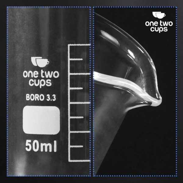 One Two Cups Cangkir Gelas Ukur Takaran Borosilicate Glass 50ml - GG-17
