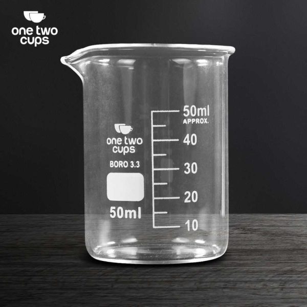 One Two Cups Cangkir Gelas Ukur Takaran Borosilicate Glass 50ml - GG-17