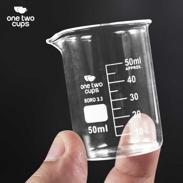 One Two Cups Cangkir Gelas Ukur Takaran Borosilicate Glass 50ml - GG-17