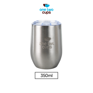 One Two Cups Gelas Tumbler Kopi Mug Egg Shaped Stainless Steel 350ml - TR-321