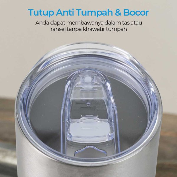 One Two Cups Gelas Tumbler Kopi Mug Egg Shaped Stainless Steel 350ml - TR-321