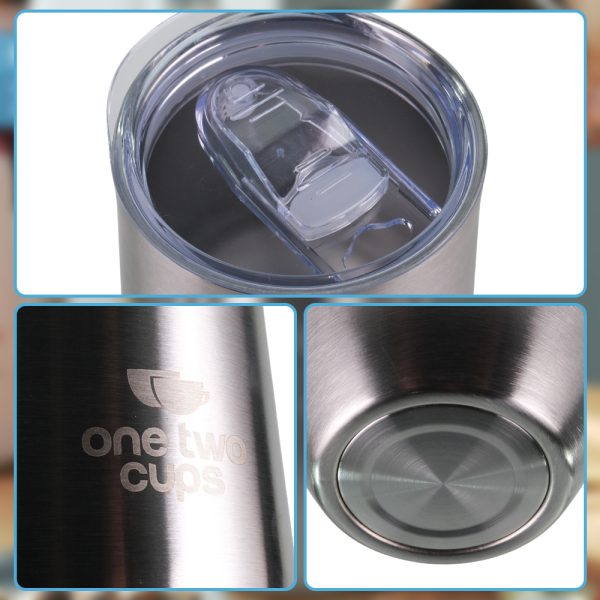 One Two Cups Gelas Tumbler Kopi Mug Egg Shaped Stainless Steel 350ml - TR-321