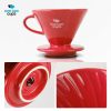 One Two Cups Filter Penyaring Kopi V60 Glass Coffee Filter Dripper - ZM00639 - Merah