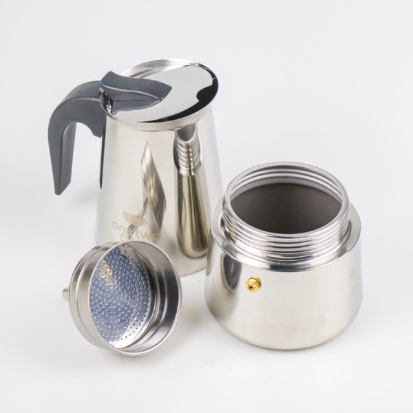 One Two Cups Espresso Coffee Maker Moka Pot Teko 450ml 9 Cup - Z20