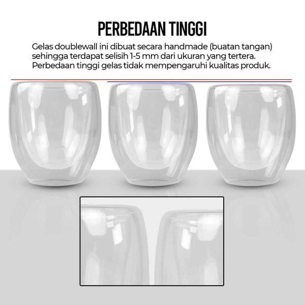 One Two Cups Gelas Double Wall Anti Panas Insulated Cup 250ml