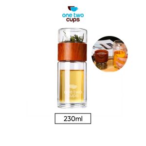 One Two Cups Botol Minum Penyaring Teh Tea Infuser Double Wall 230ml