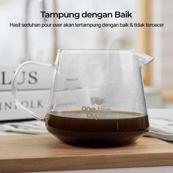 One Two Cups Coffee Maker Pot Kettle Teko Kopi Barista 600ml