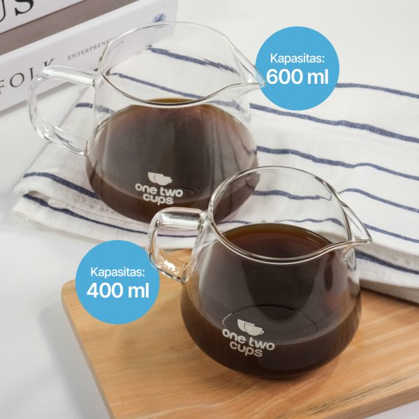One Two Cups Coffee Maker Pot Kettle Teko Kopi Barista 600ml