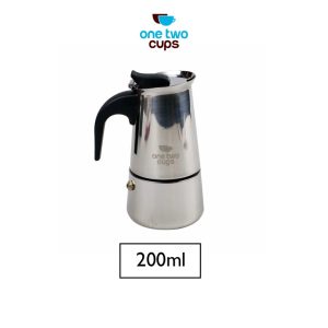 One Two Cups Coffee Maker Moka Pot Teko Stovetop Filter 200ml 4 Cup