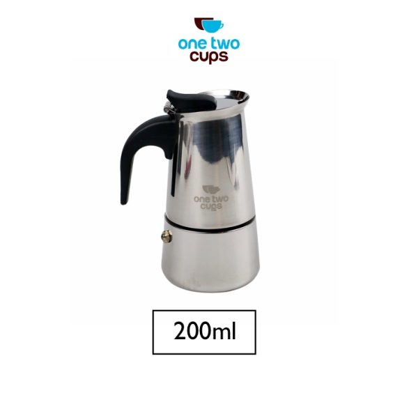 One Two Cups Coffee Maker Moka Pot Teko Stovetop Filter 200ml 4 Cup