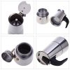 One Two Cups Coffee Maker Moka Pot Teko Stovetop Filter 200ml 4 Cup