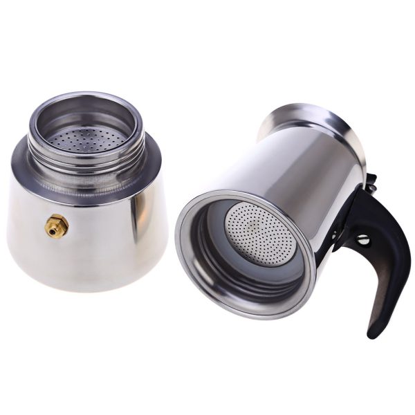 One Two Cups Coffee Maker Moka Pot Teko Stovetop Filter 200ml 4 Cup