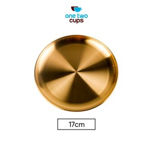 One Two Cups Piring Makan European Style Stainless Steel 17cm