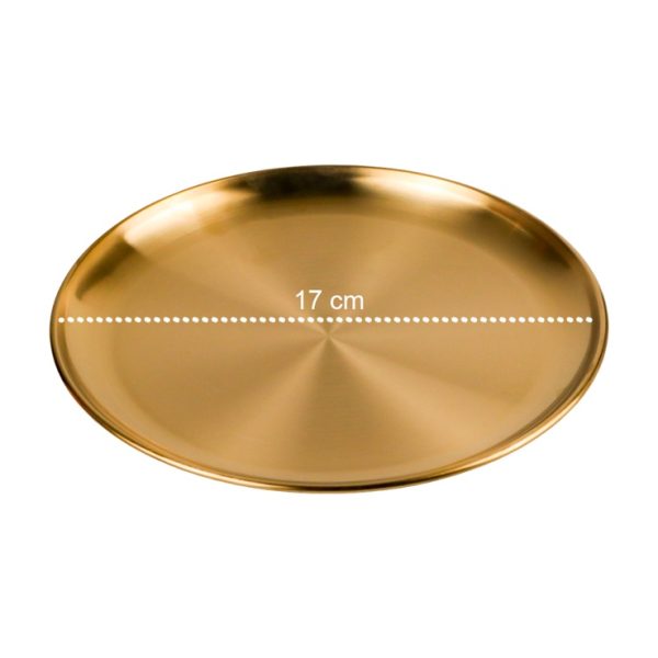 One Two Cups Piring Makan European Style Stainless Steel 17cm
