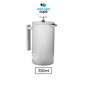 One Two Cups Teko Pot Coffee Maker French Press Stainless Steel 350ml