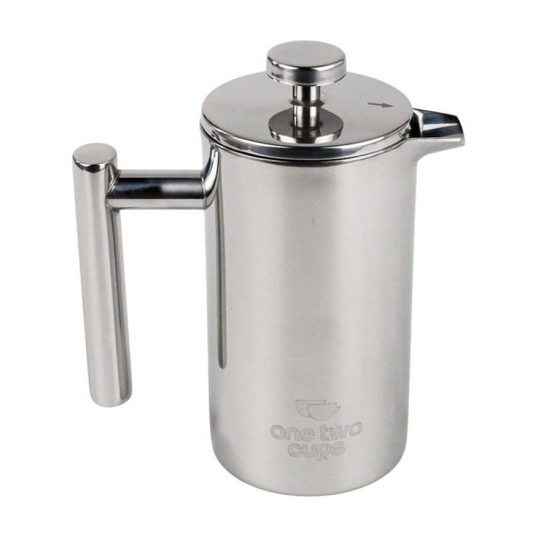 One Two Cups Teko Pot Coffee Maker French Press Stainless Steel 350ml