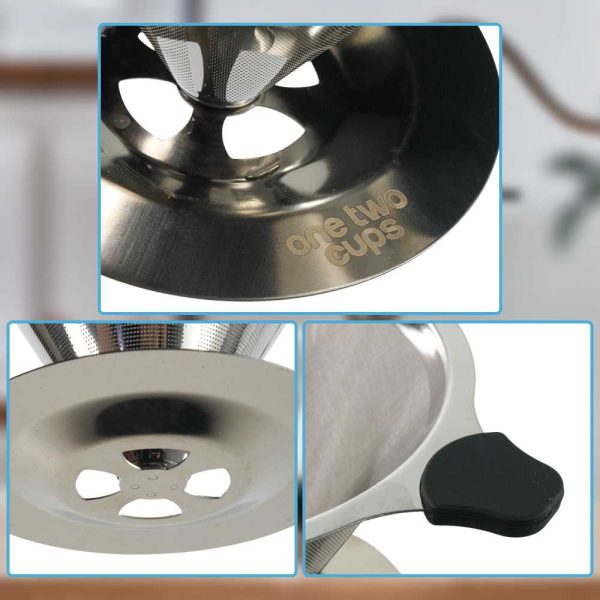 One Two Cups Filter Penyaring Kopi Double Layer Cone Coffee Filter