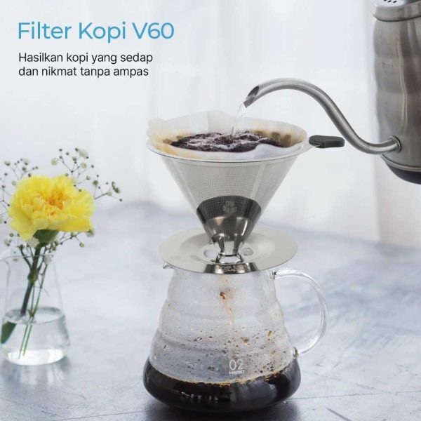 One Two Cups Filter Penyaring Kopi Double Layer Cone Coffee Filter