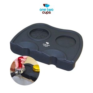 One Two Cups Silicone Holder Mat Tamper Kopi Espresso Barista