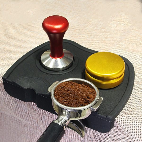 One Two Cups Silicone Holder Mat Tamper Kopi Espresso Barista