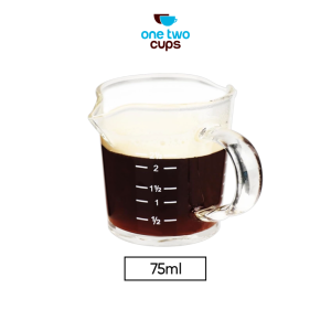 One Two Cups Cangkir Gelas Kopi Takaran Tahan Panas 75ml
