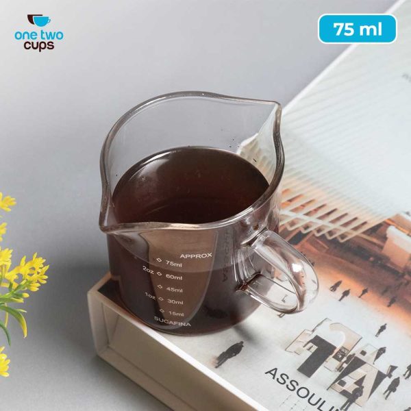 One Two Cups Cangkir Gelas Kopi Takaran Tahan Panas 75ml