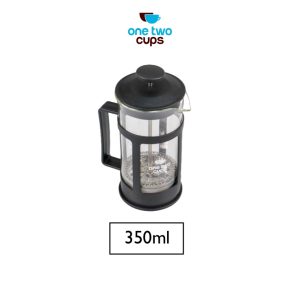 One Two Cups Teko Pot French Press Coffee Maker Bean Pattern 350ml KG73I