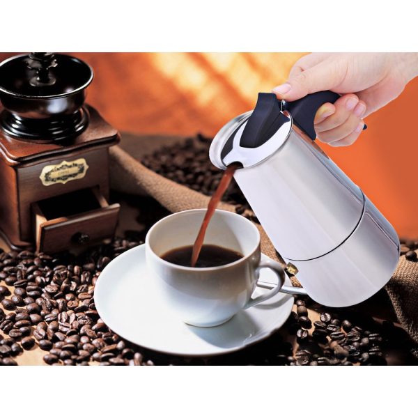 One Two Cups Espresso Coffee Maker Moka Pot Teko 100ml atau 300ml  - Z20