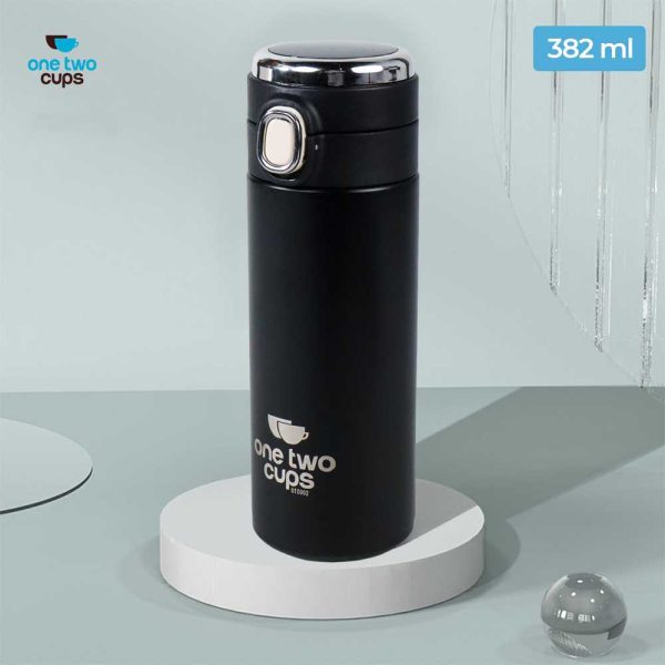 One Two Cups Botol Minum Thermos LCD Display Suhu Minuman Stainless Steel 382ml
