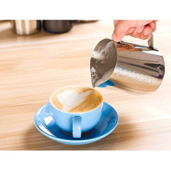 One Two Cups Gelas Milk Jug Kopi Espresso Latte Art Stainless Steel 350ml - ZM0078