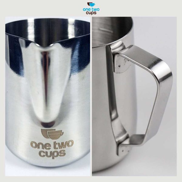 One Two Cups Gelas Milk Jug Kopi Espresso Latte Art Stainless Steel 350ml - ZM0078