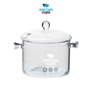 One Two Cups Pot Panci Masak Tahan Panas Desain Transparan15CM YWJ-1265