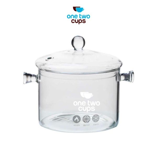 One Two Cups Pot Panci Masak Tahan Panas Desain Transparan15CM YWJ-1265
