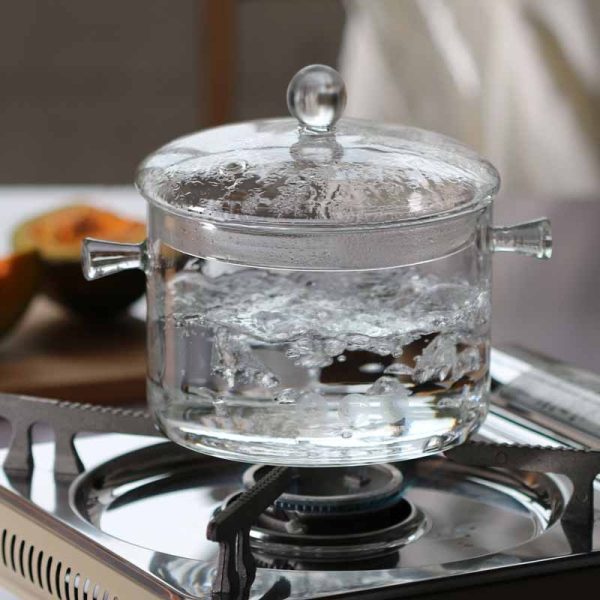One Two Cups Pot Panci Masak Tahan Panas Desain Transparan15CM YWJ-1265