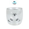 One Two Cups Cangkir Kopi Anti Panas Double-Wall Glass Cute Panda 230ml - BGD1 - Transparent