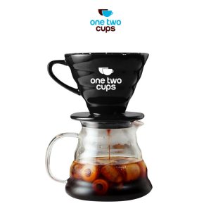 One Two Cups Filter Penyaring Kopi V60 Glass Coffee Filter 1-2 Cups atau 1-4 Cups