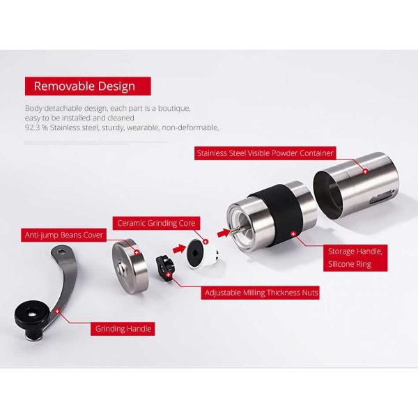 OneTwoCups Alat Penggiling Kopi Manual Coffee Grinder - RHNHA0176