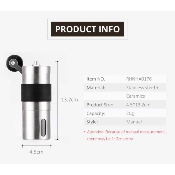 OneTwoCups Alat Penggiling Kopi Manual Coffee Grinder - RHNHA0176