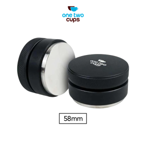 One Two Cups Tamper Kopi Espresso Flat Press Coffee Powder Stainless Steel 58mm