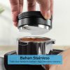 One Two Cups Tamper Kopi Espresso Flat Press Coffee Powder Stainless Steel 58mm