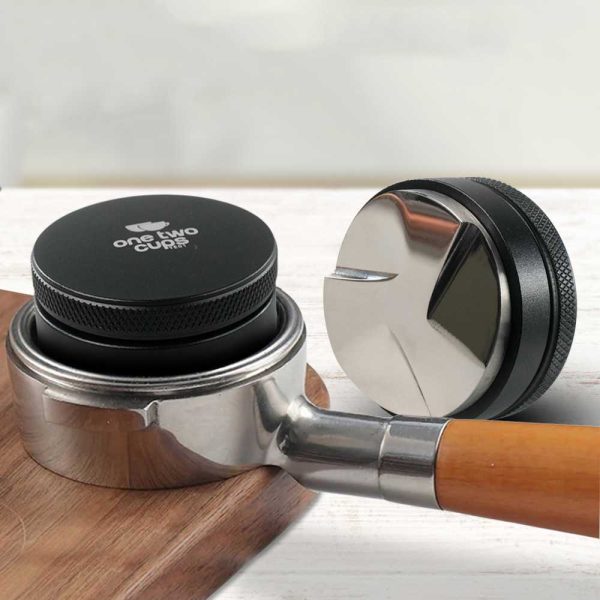 One Two Cups Tamper Kopi Espresso Flat Press Coffee Powder Stainless Steel 58mm