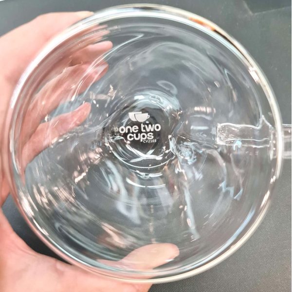 One Two Cups Cangkir Kopi Double Layer Glass Coffee Model Bunga 240ml