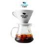 One Two Cups Filter Penyaring Kopi V60 Glass Coffee Filter Dripper 1- 4 Cups