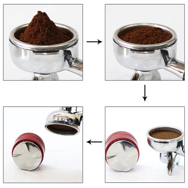 One Two Cups Tamper Kopi Perlengkapan Espresso Barita Stainless Steel 51mm