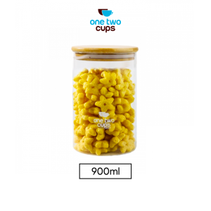 One Two Cups Toples Kaca Penyimpanan Makanan Glass Jar 900ml