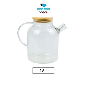 One Two Cups Teko Pitcher Teh Teapot Maker Borosilicate 1.6 L - BR-384