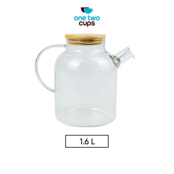 One Two Cups Teko Pitcher Teh Teapot Maker Borosilicate 1.6 L - BR-384