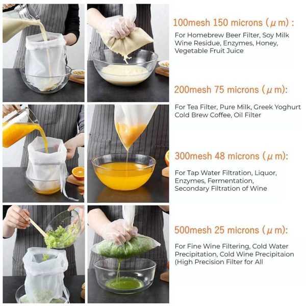 One Two Cups Kain Saringan Susu Kedelai Nilon Serut Reusable Mesh 200 - LTH47